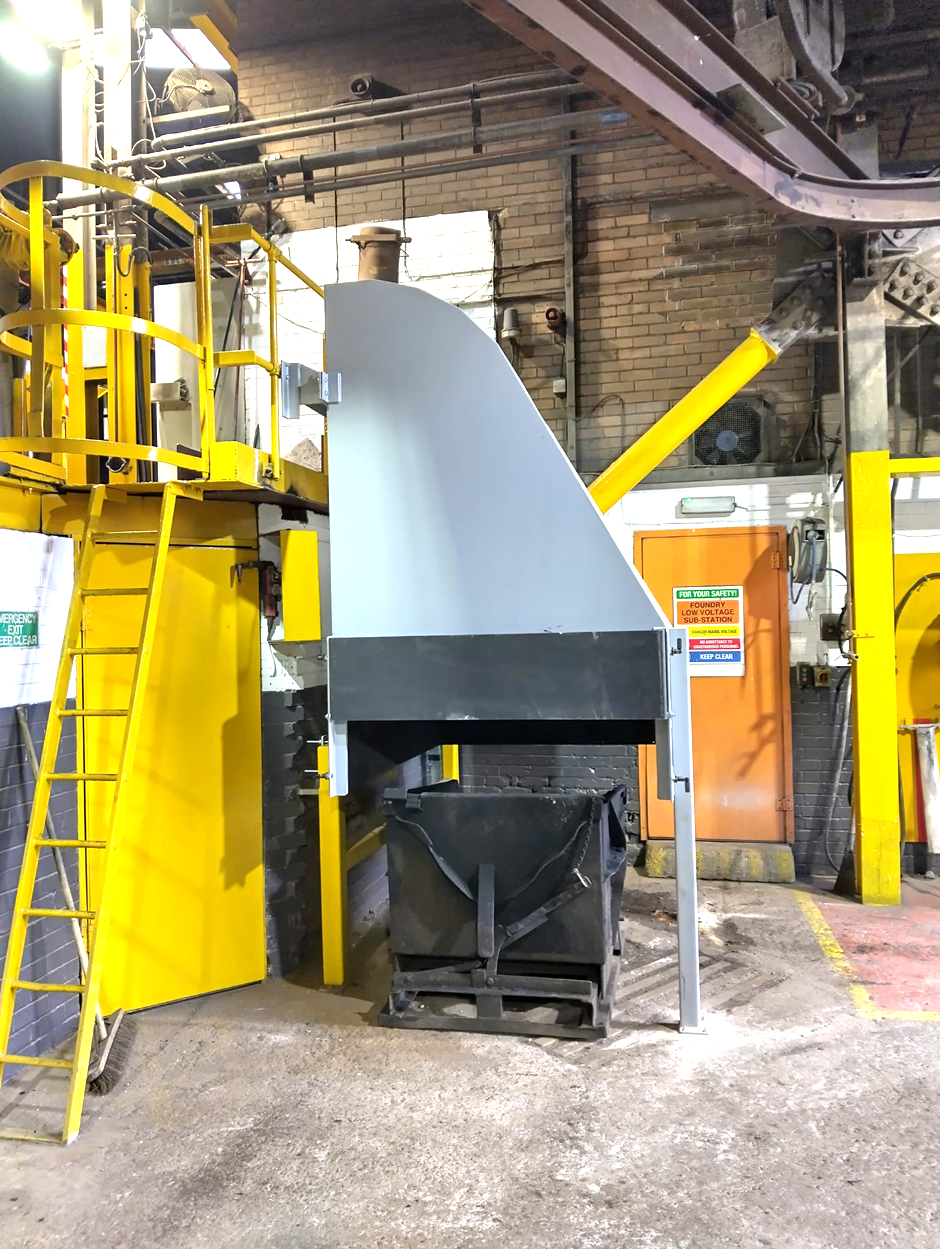 bespoke fabricated chute for slag discharge disposal