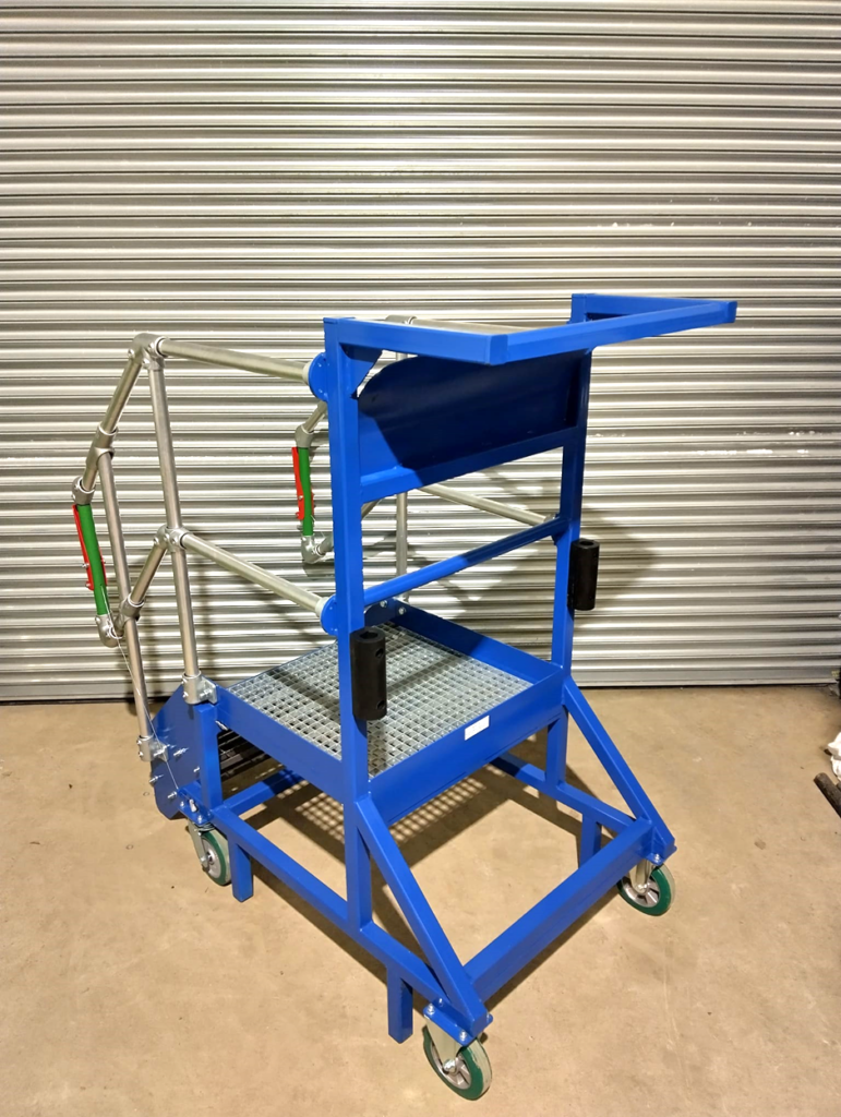 ISO 9001 designed and manufactured mobile access stairs for production lines